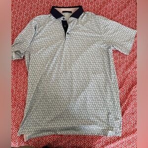 Greyson white and purple Patterned Polo Shirt